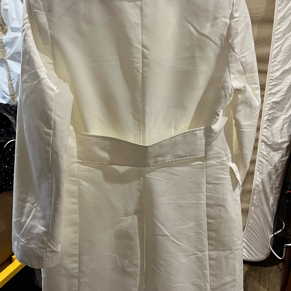 Banana Republic Women’s Long Blazer Coat – Ivory/Cream – Size small